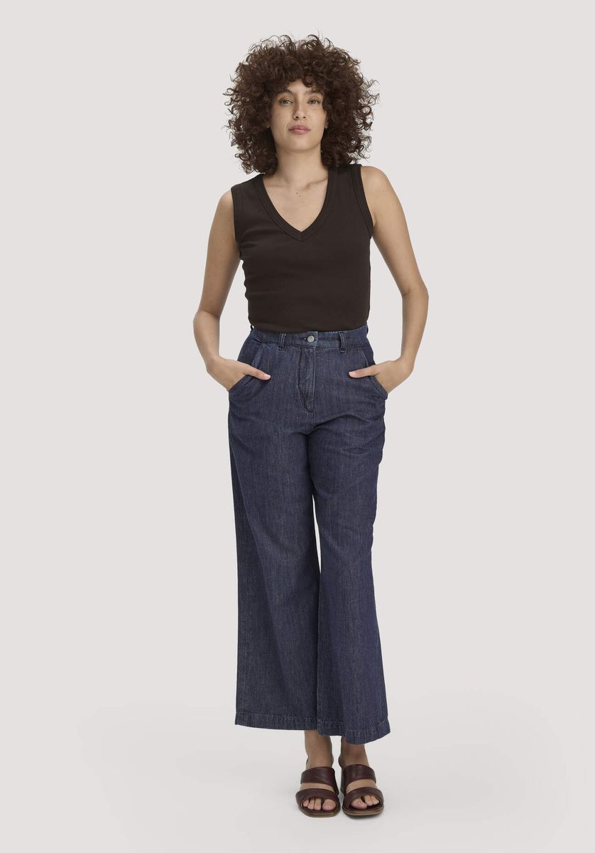 hessnatur Damen Softrib Top Fitted aus Bio-Baumwolle und TENCEL™ Modal - braun - Größe 34