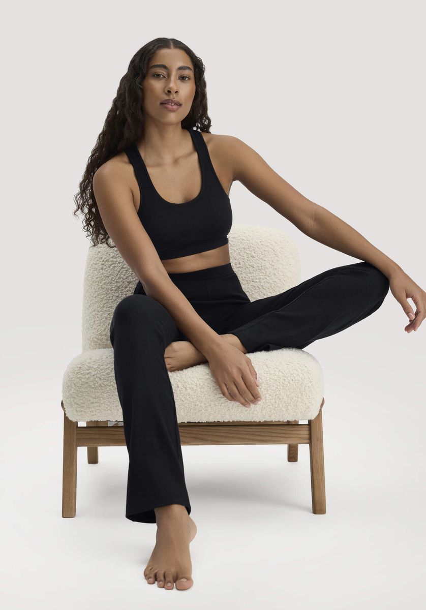 Ausgestellte Strickleggings aus Bio-Baumwolle