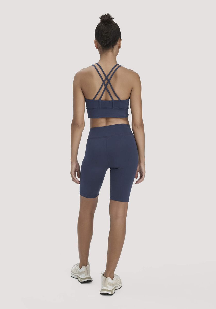 hessnatur Loungewear Shorts Fitted ACTIVE LIGHT aus Bio-Baumwolle - blau - Größe L/k