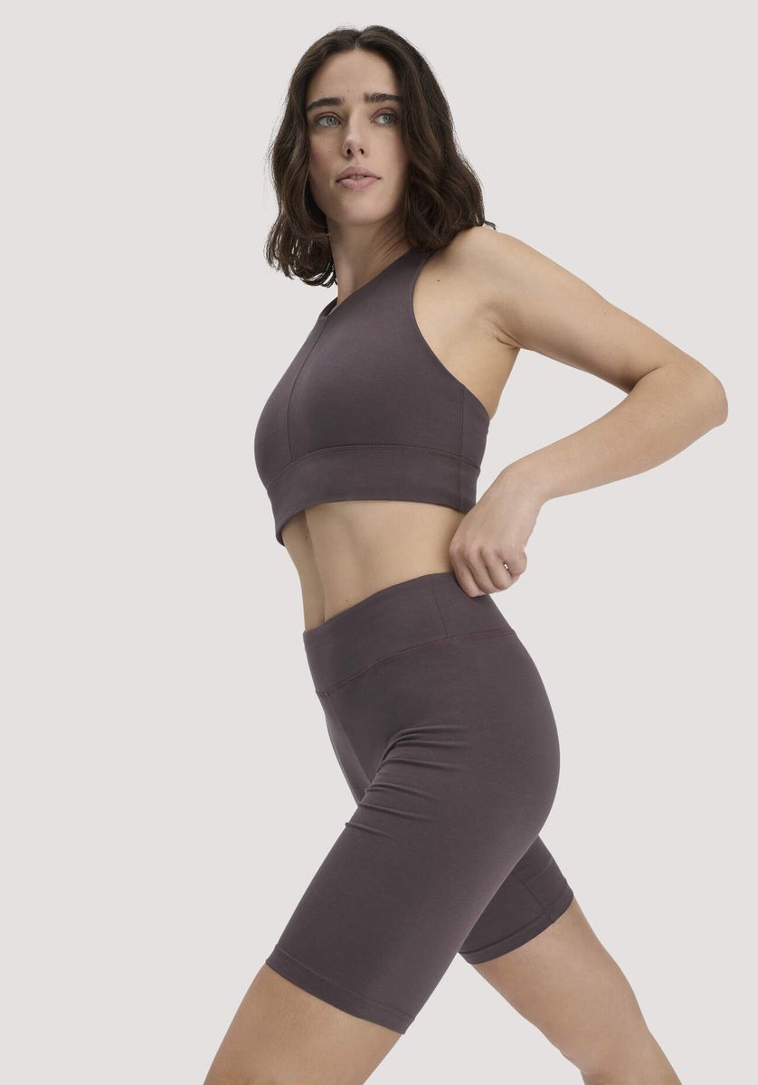 hessnatur Loungewear Shorts Fitted ACTIVE LIGHT aus Bio-Baumwolle - braun - Größe L/k