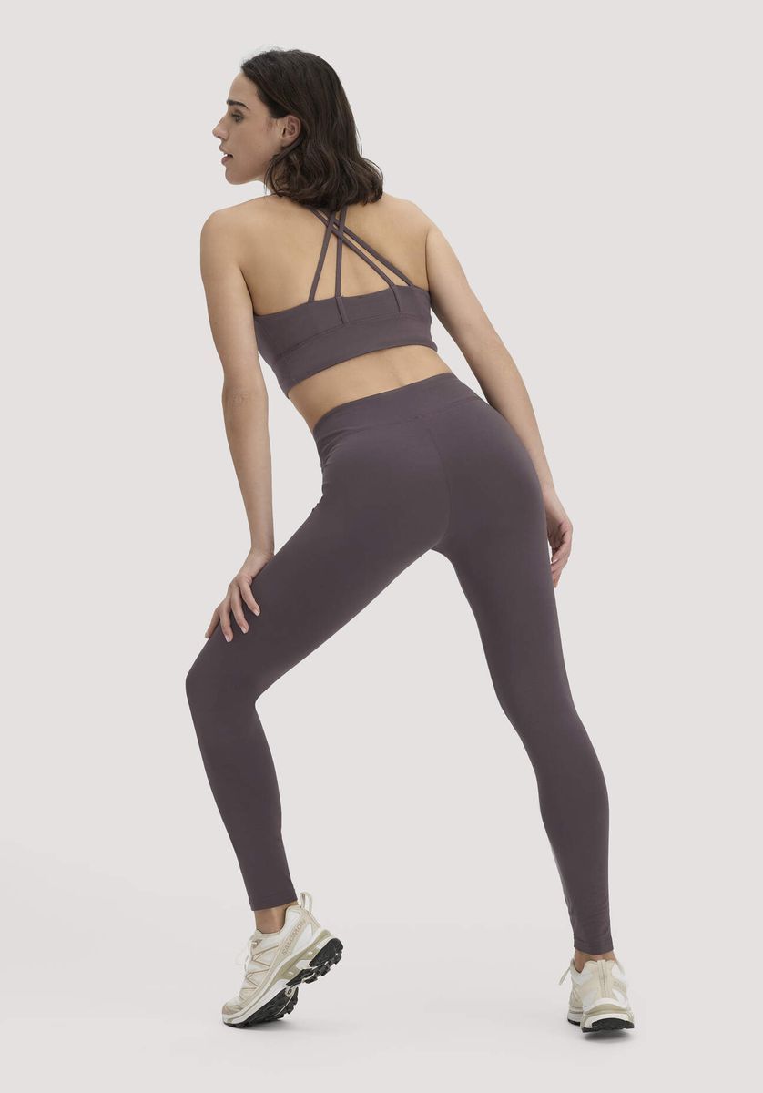 hessnatur Loungewear Leggings Medium Cut ACTIVE LIGHT aus Bio-Baumwolle - braun - Größe L/k