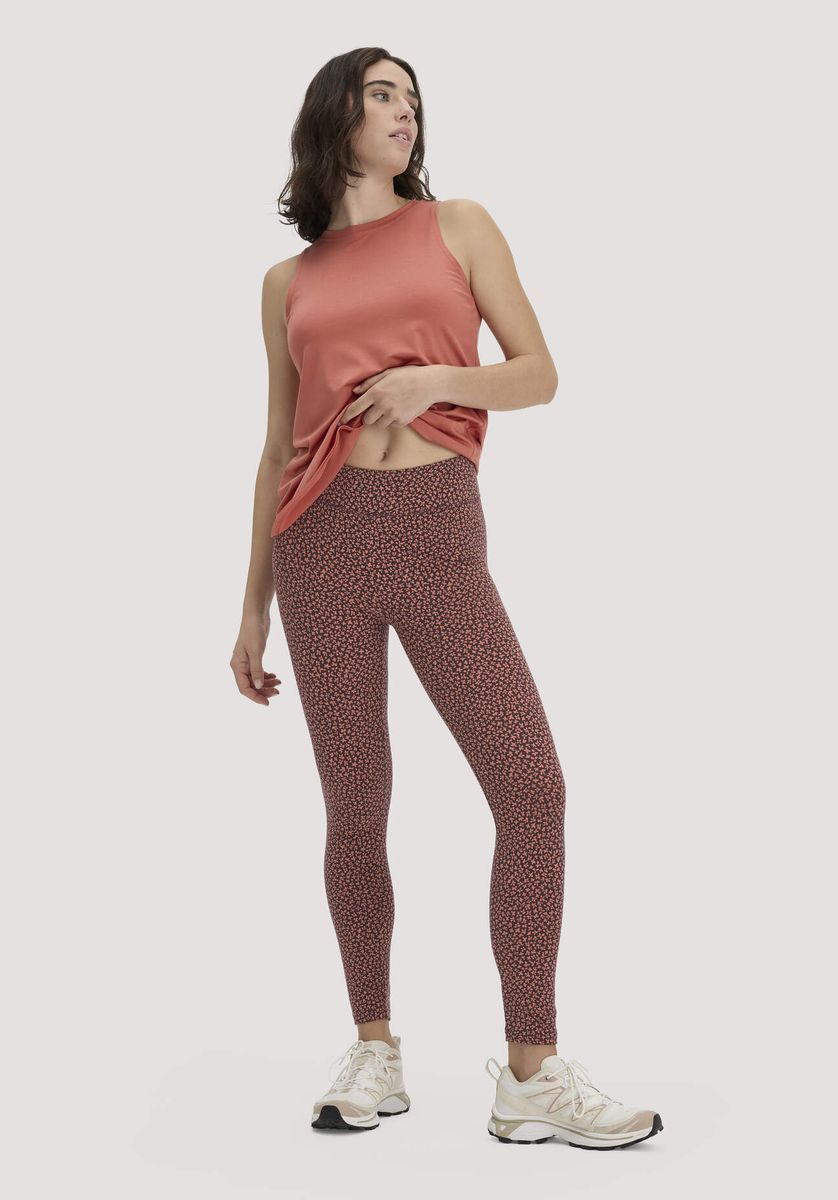 hessnatur Loungewear Leggings Medium Cut ACTIVE LIGHT aus Bio-Baumwolle - braun - Größe L