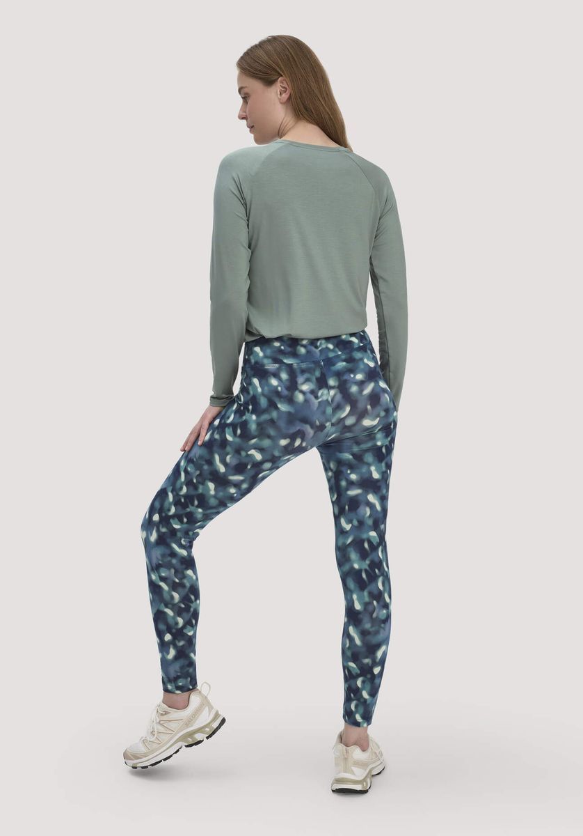 hessnatur Loungewear Leggings Medium Cut ACTIVE LIGHT aus Bio-Baumwolle - blau - Größe L