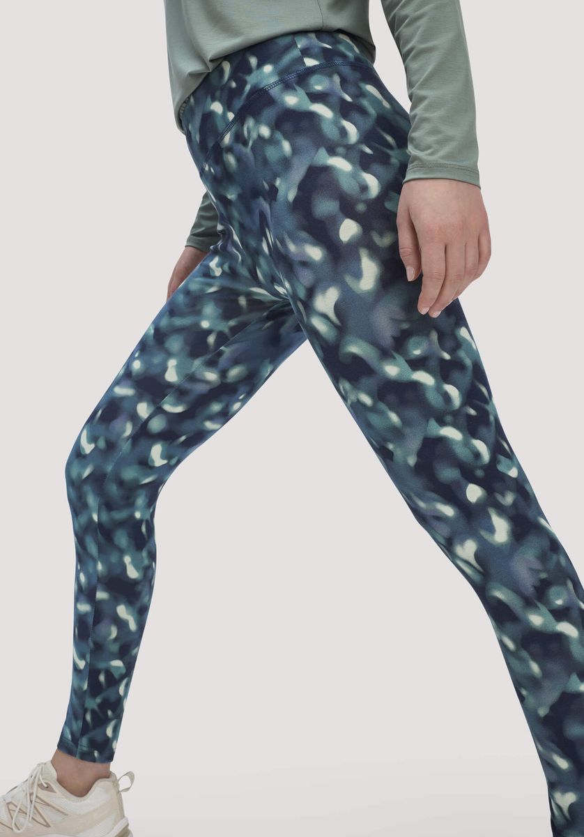 hessnatur Loungewear Leggings Medium Cut ACTIVE LIGHT aus Bio-Baumwolle - blau - Größe L