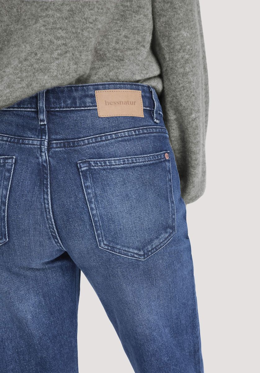 hessnatur Damen Jeans MARIE Straight aus Bio-Denim - blau - Größe 26/32