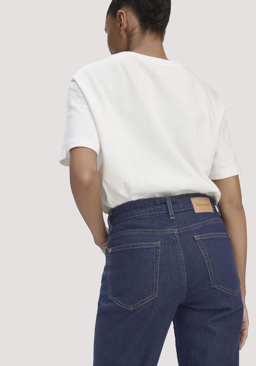 hessnatur Damen Jeans MARIE Straight aus Bio-Denim - blau - Größe 26/32