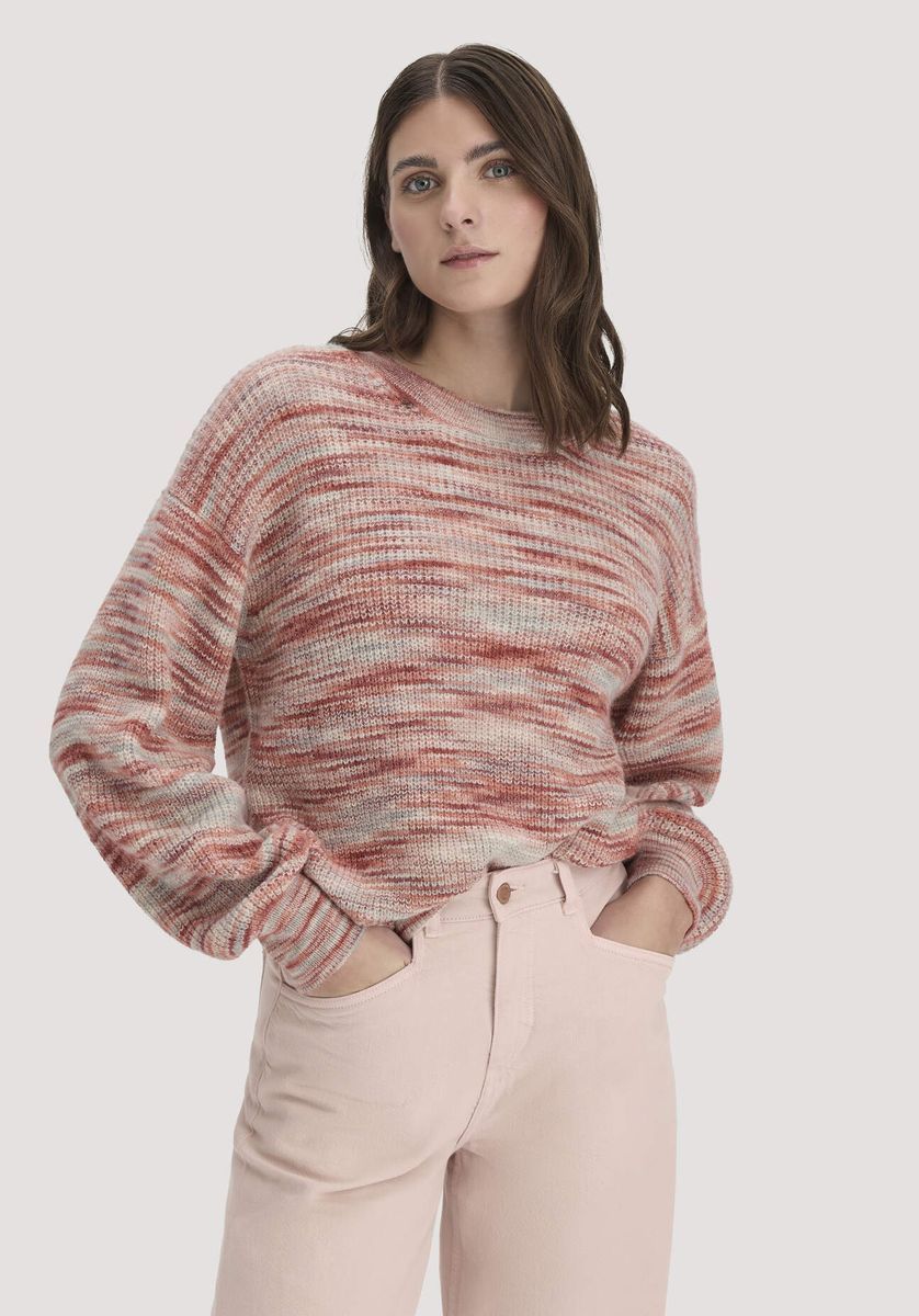 hessnatur Damen Strick Pullover Relaxed aus Alpaka - orange - Größe L