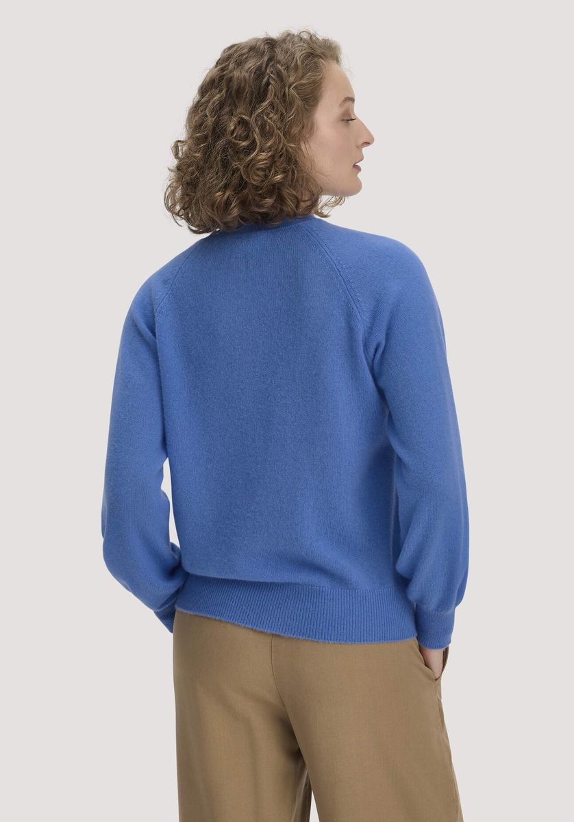 hessnatur Damen Strick Pullover Relaxed BETTER RECYCLING aus Cashmere - blau - Größe L