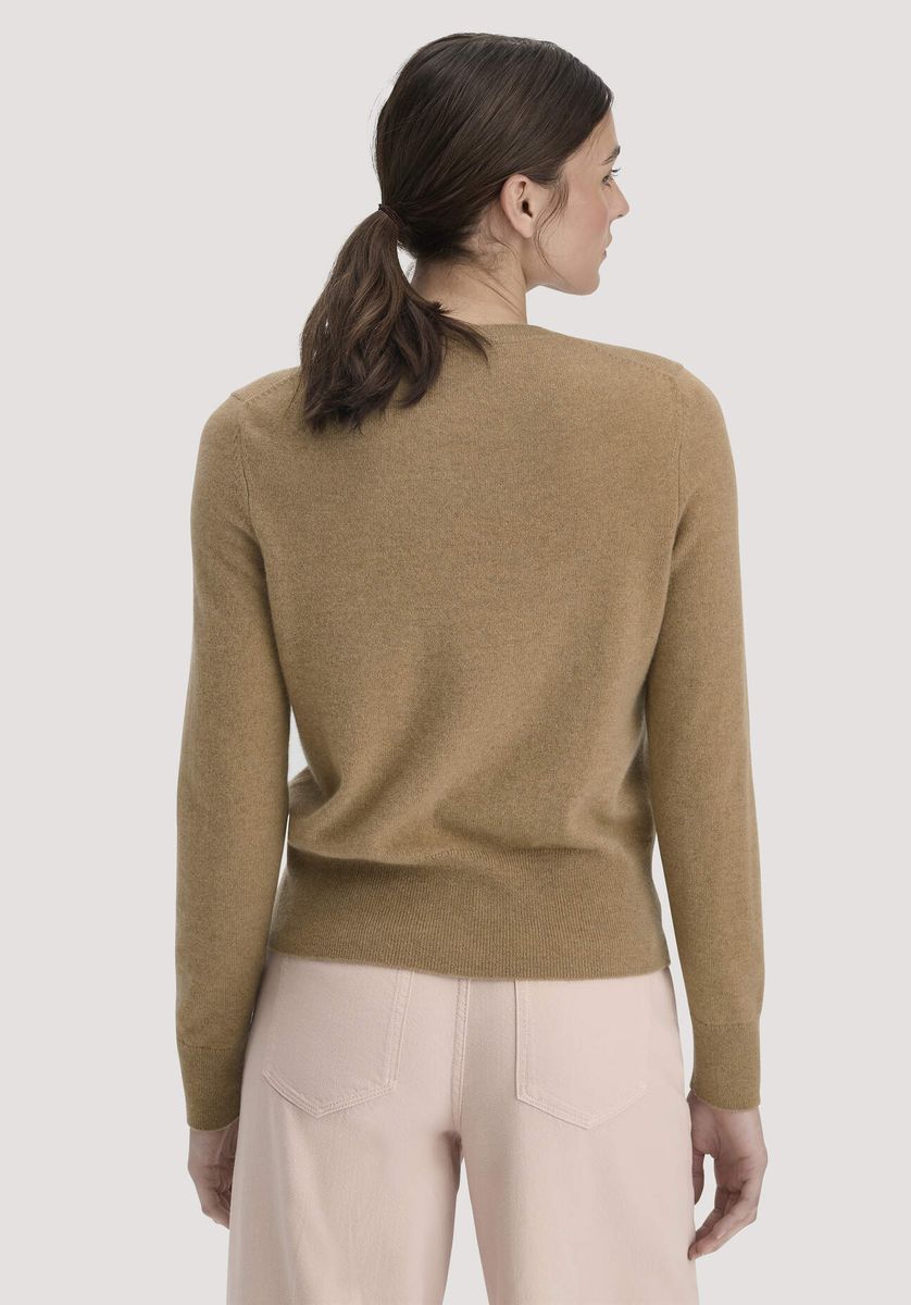 hessnatur Damen Strick Jacke Regular BETTER RECYCLING aus Cashmere - braun - Größe L