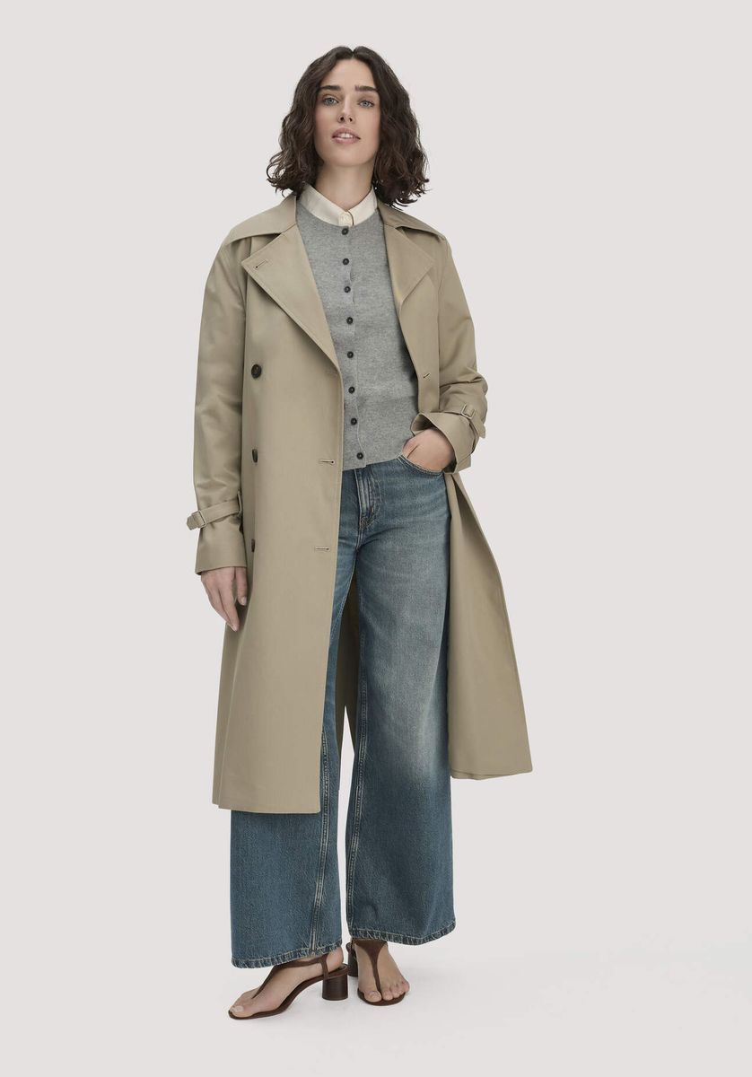 hessnatur Damen Strick Jacke Regular BETTER RECYCLING aus Cashmere - grau - Größe L