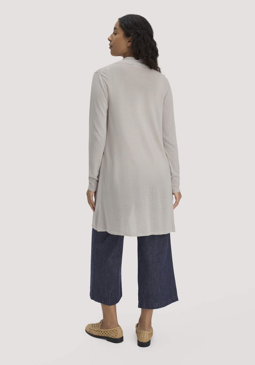 hessnatur Damen Strick Jacke Regular aus TENCEL™ Lyocell und Bio-Baumwolle - beige - Größe L