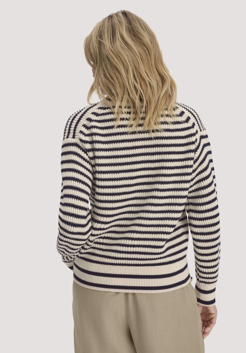 hessnatur Damen Strick Pullover Relaxed aus Bio-Baumwolle - beige - Größe L