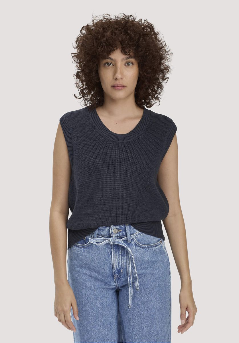 Lässige Strickweste aus Bio-Baumwolle