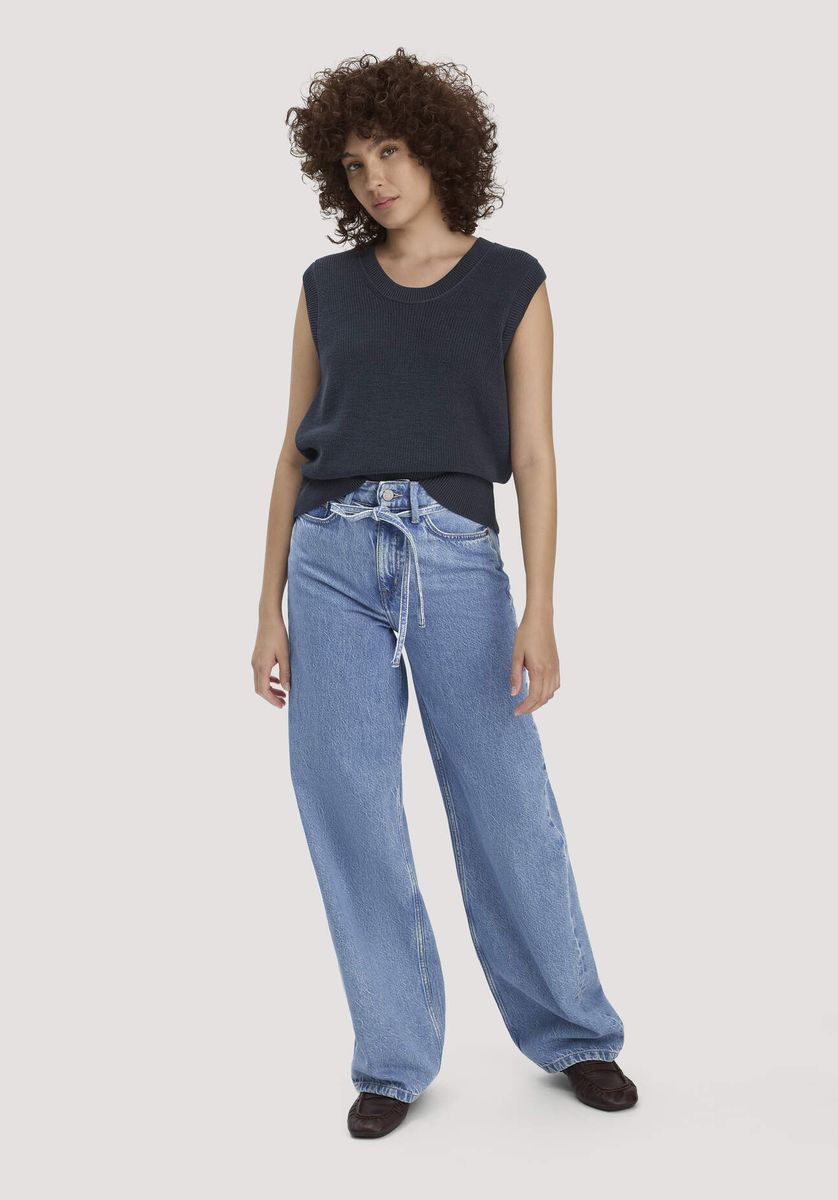 Lässige Strickweste aus Bio-Baumwolle