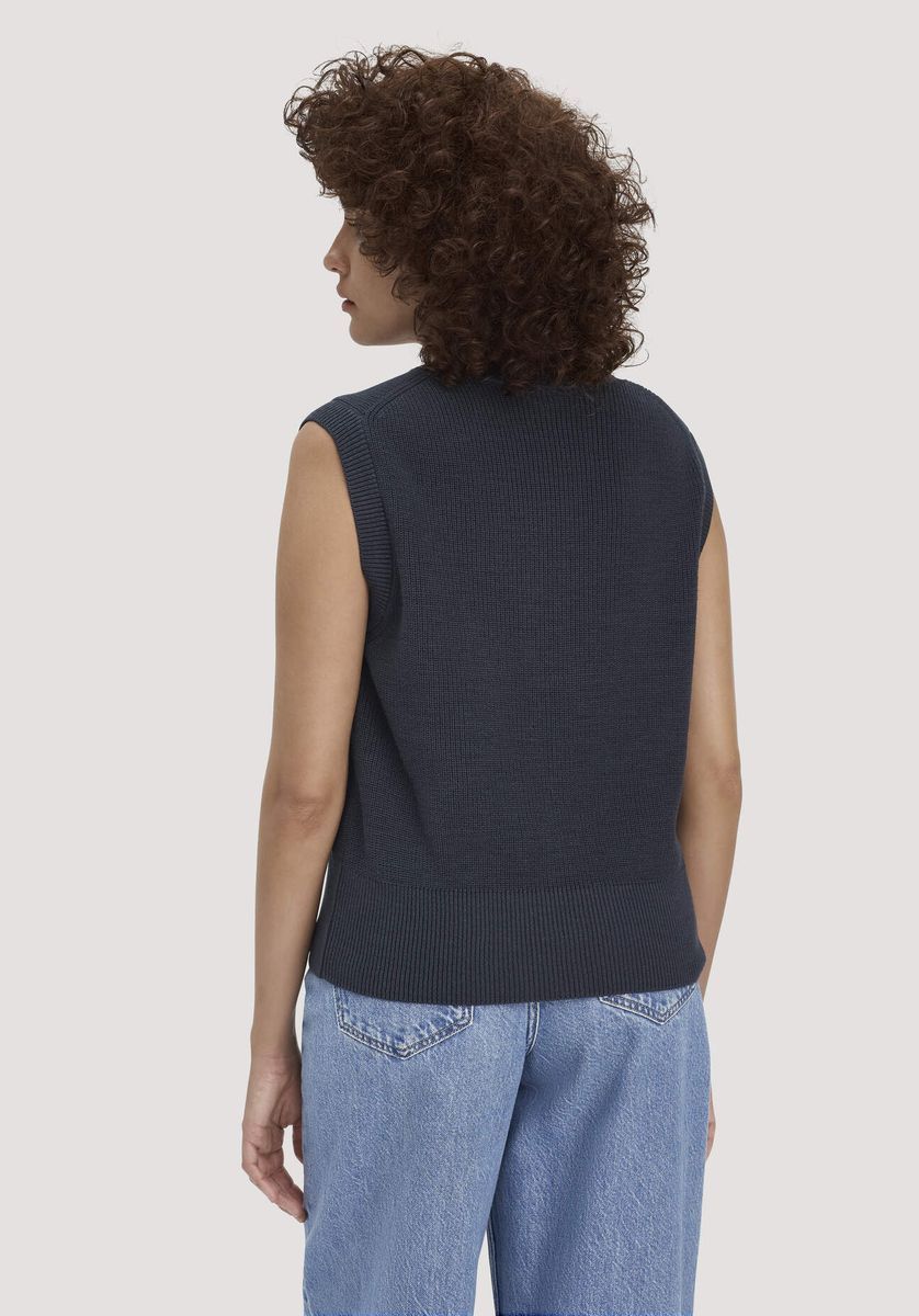 Lässige Strickweste aus Bio-Baumwolle