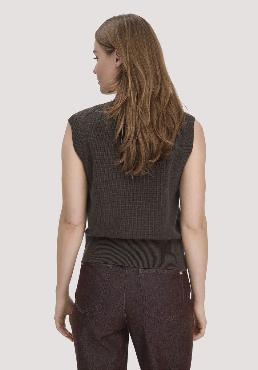 hessnatur Damen Strick Top Regular aus Bio-Baumwolle - braun - Größe L