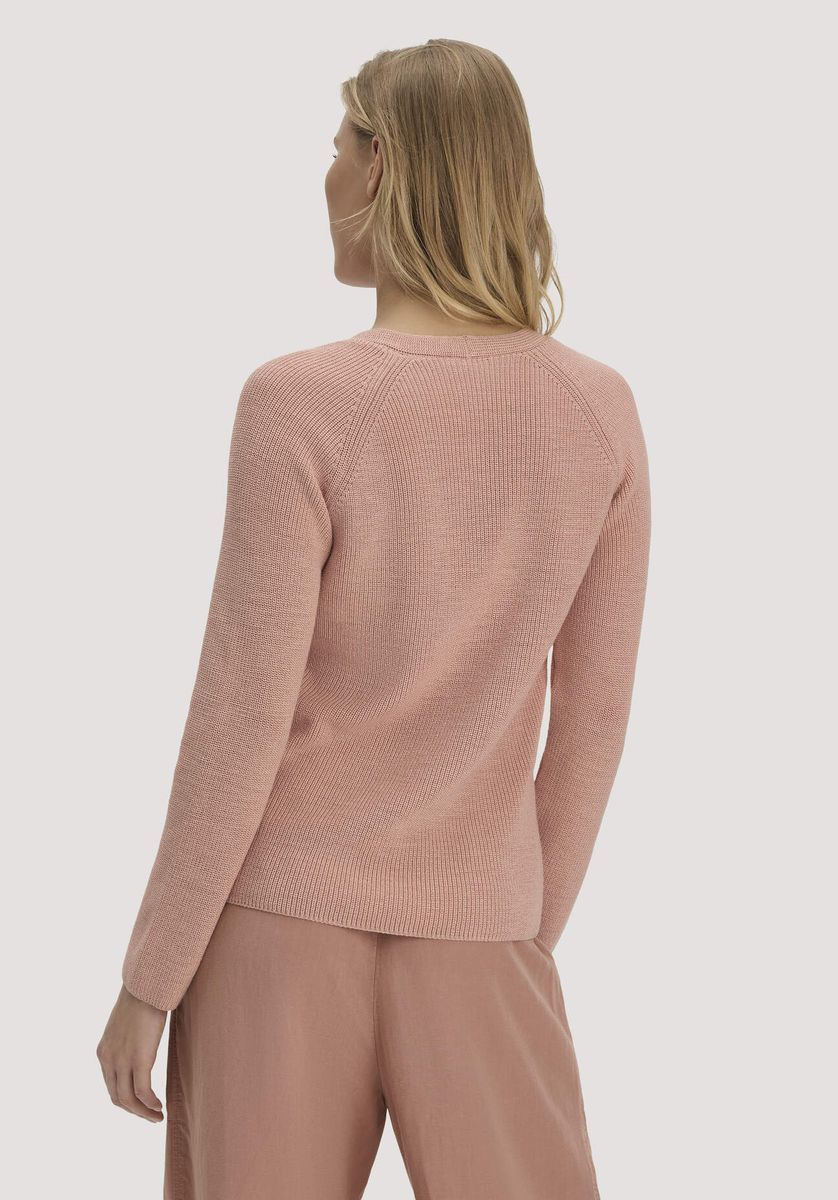 hessnatur Damen Strick Pullover Regular aus Bio-Baumwolle - rosa - Größe L