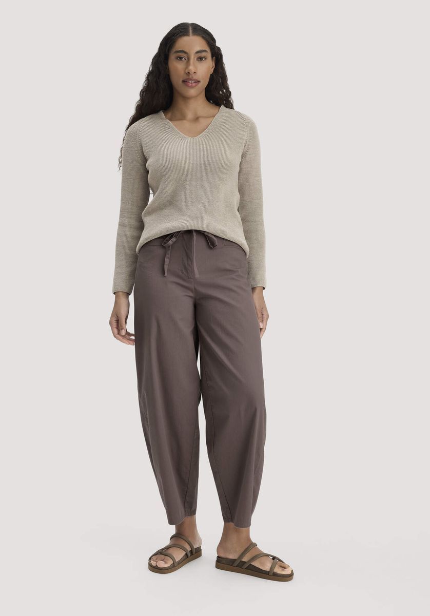 hessnatur Damen Strick Pullover Regular aus Bio-Baumwolle - beige - Größe L