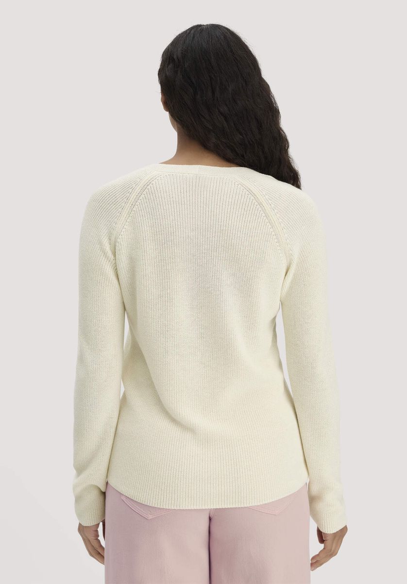 hessnatur Damen Strick Pullover Regular aus Bio-Baumwolle - beige - Größe L