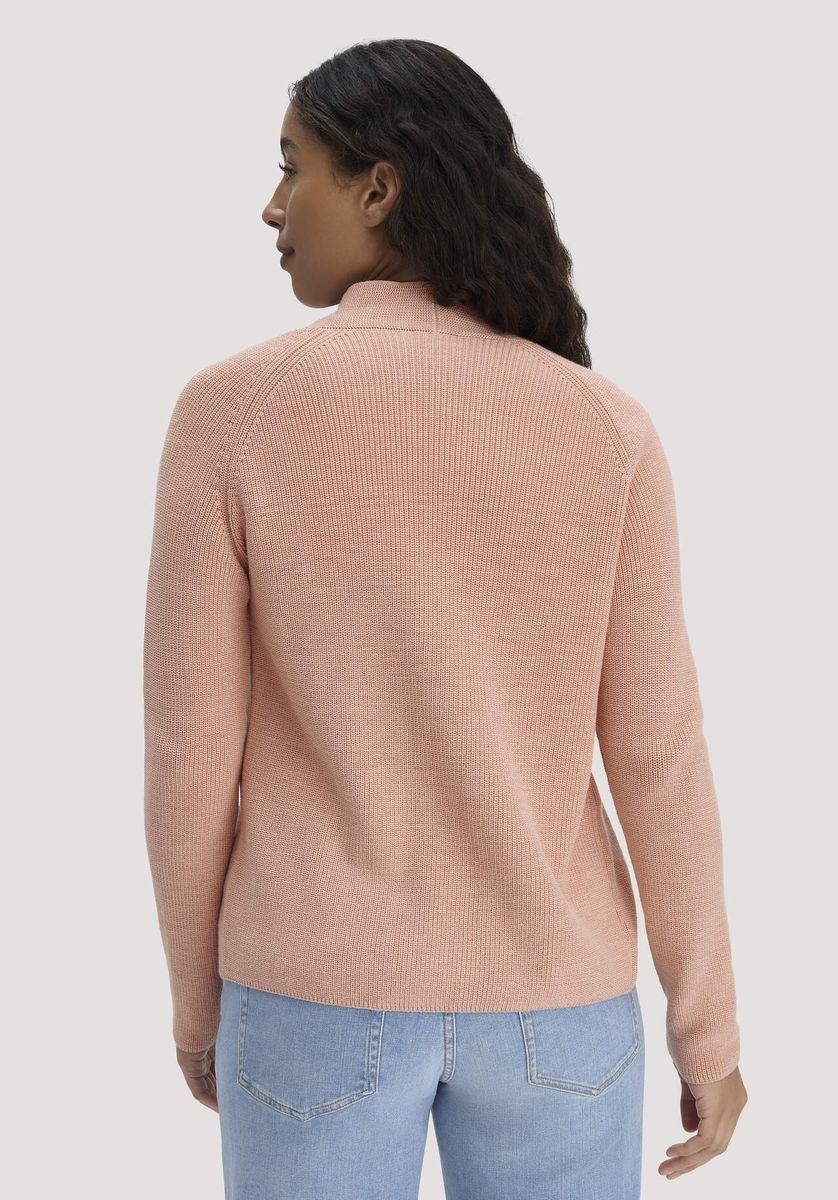 hessnatur Damen Strick Jacke Regular aus Bio-Baumwolle - rosa - Größe L