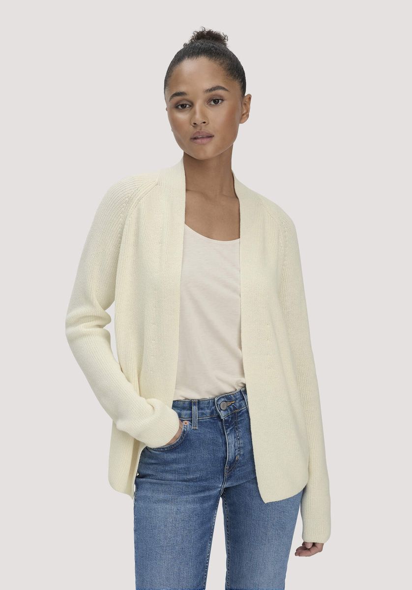 Locker geschnittene Strickjacke aus Bio-Baumwolle