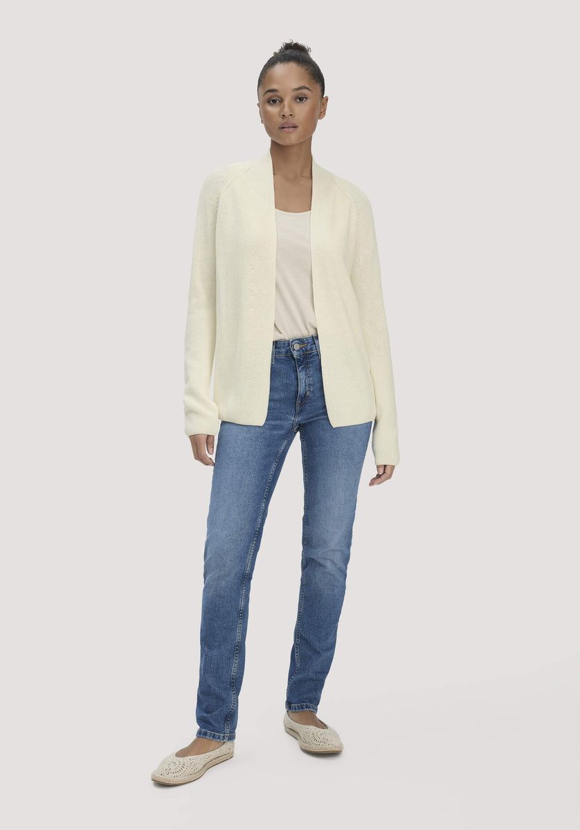 Locker geschnittene Strickjacke aus Bio-Baumwolle