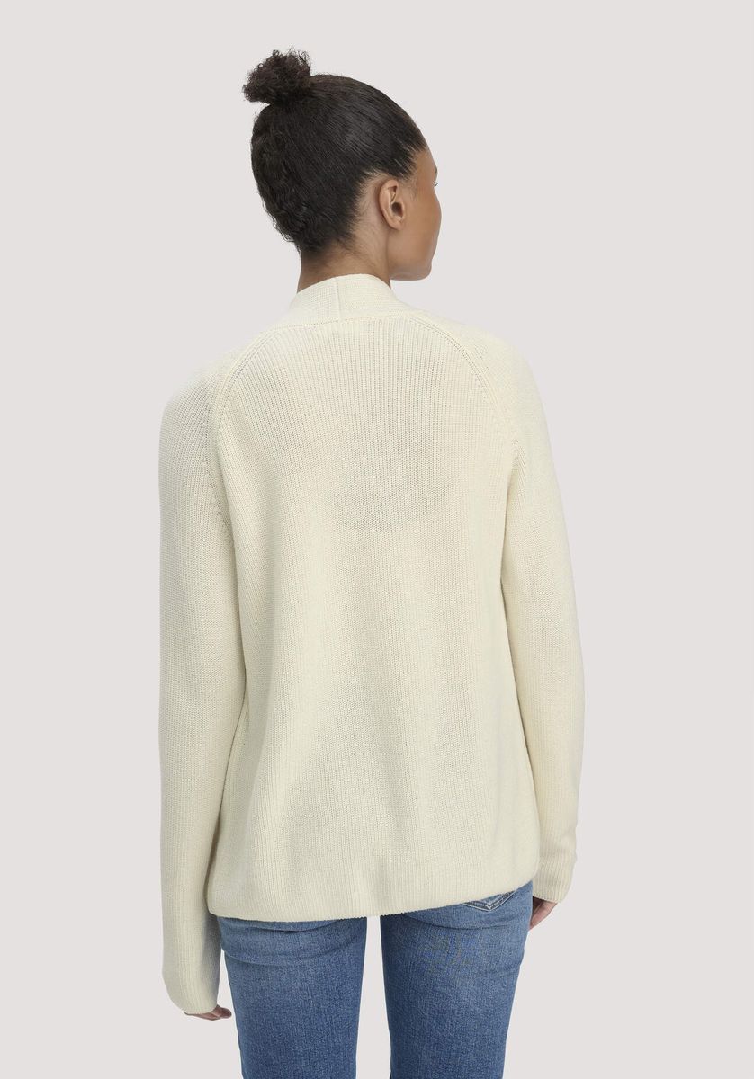 Locker geschnittene Strickjacke aus Bio-Baumwolle