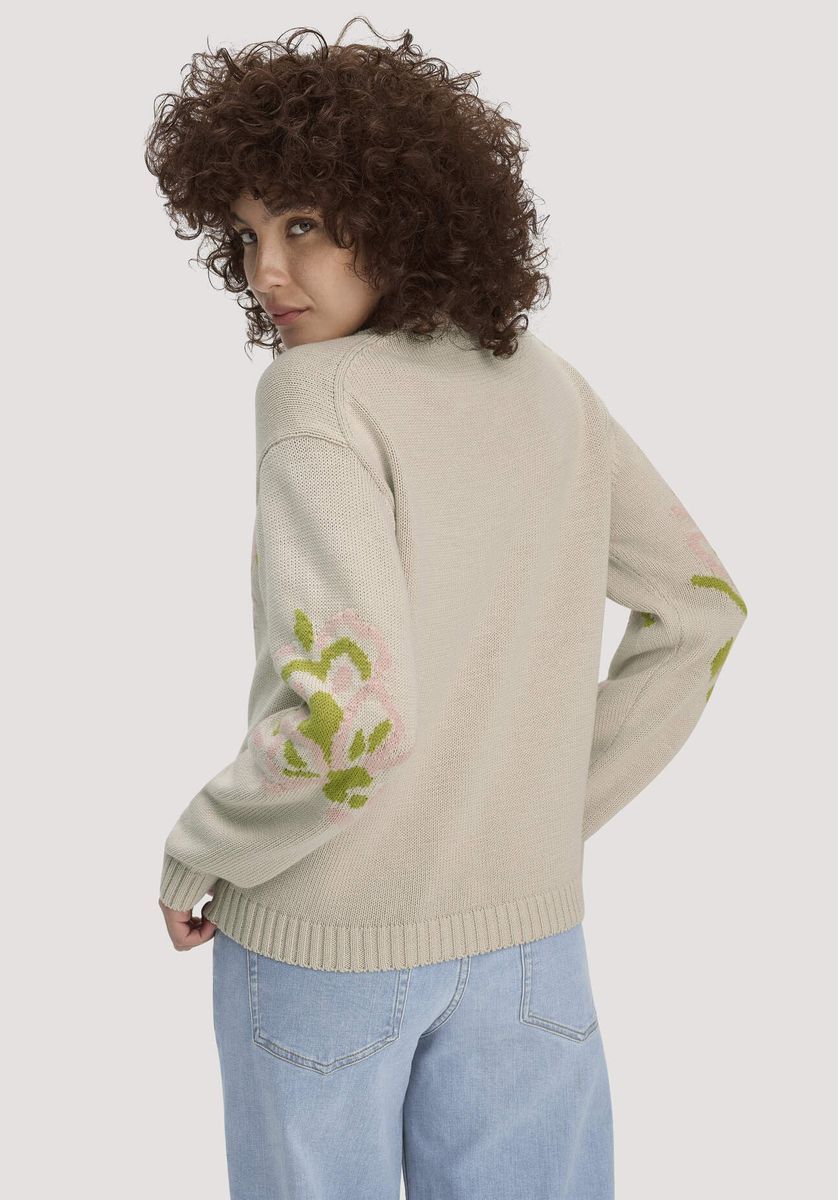 hessnatur Damen Strick Pullover Relaxed aus Baumwolle - beige - Größe L