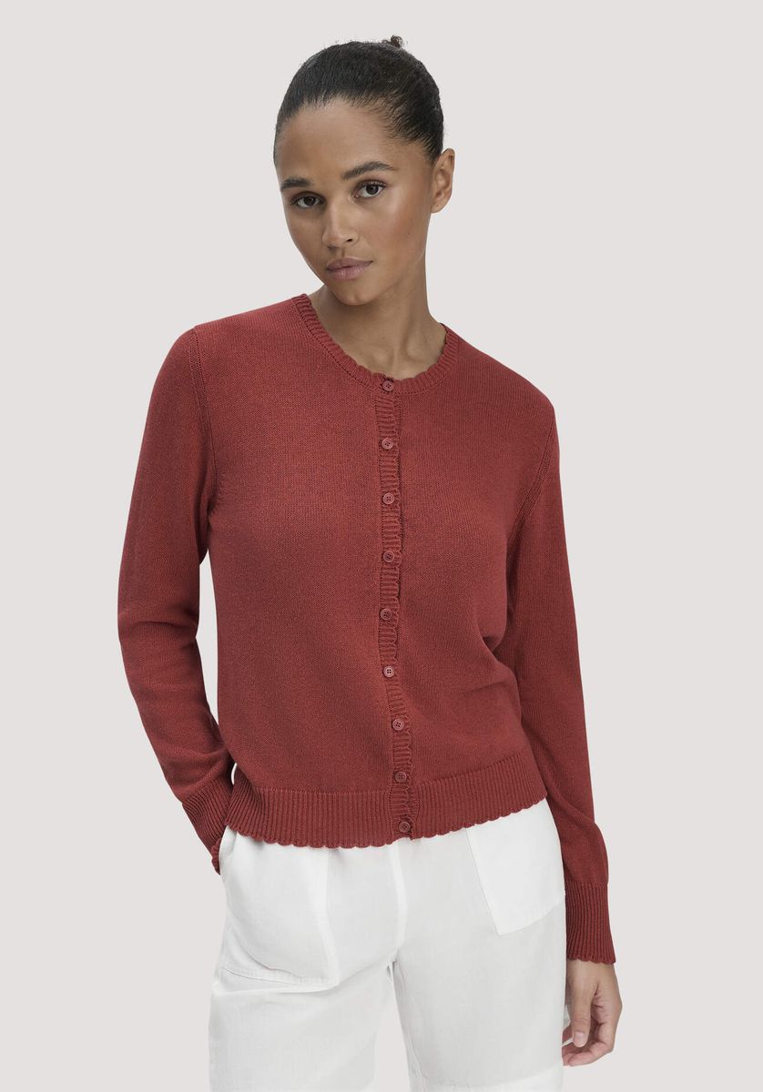 Elegante Strickjacke aus Leinenmischung