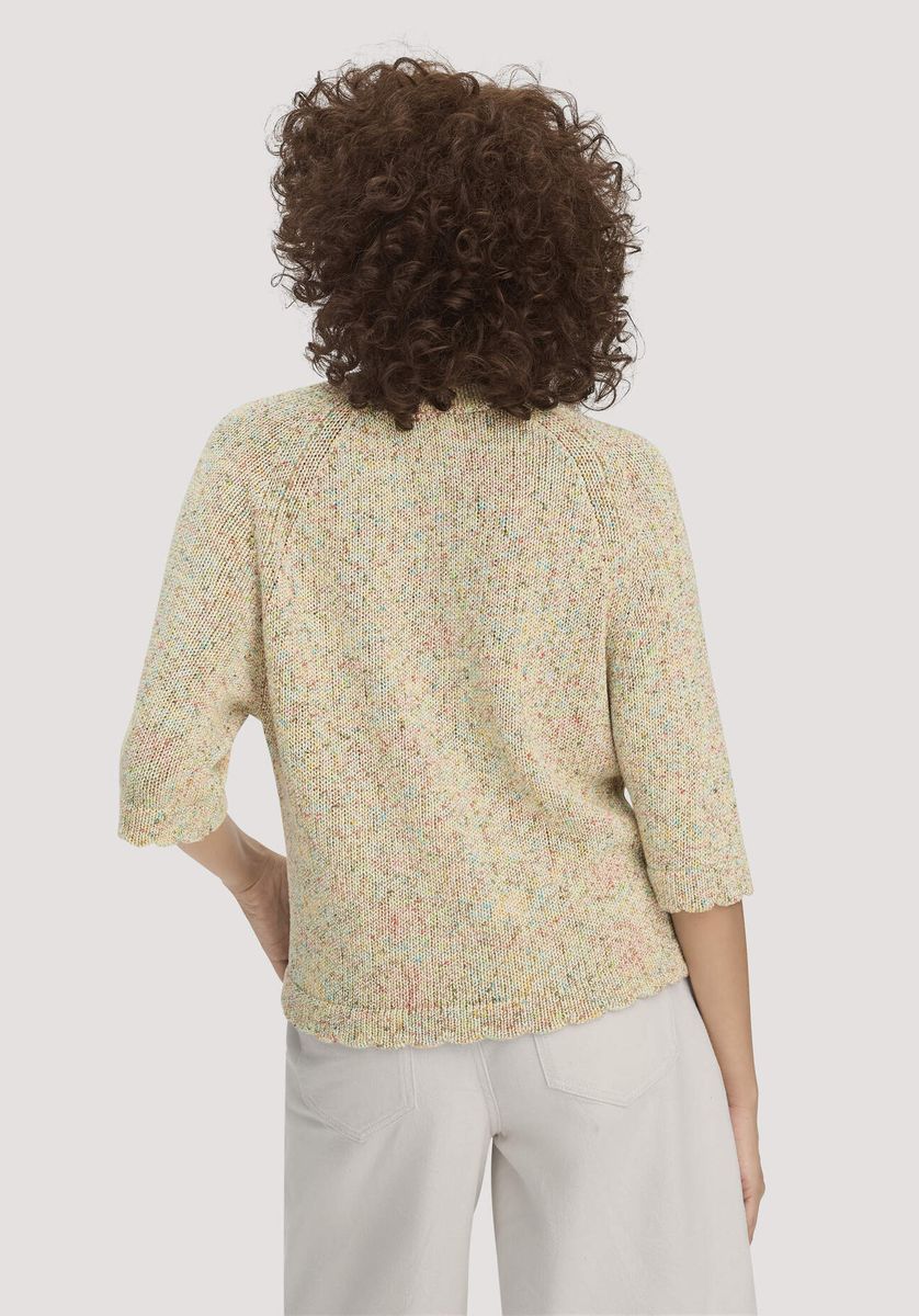 hessnatur Damen Strick Pullover Relaxed aus Bio-Baumwolle - beige - Größe L