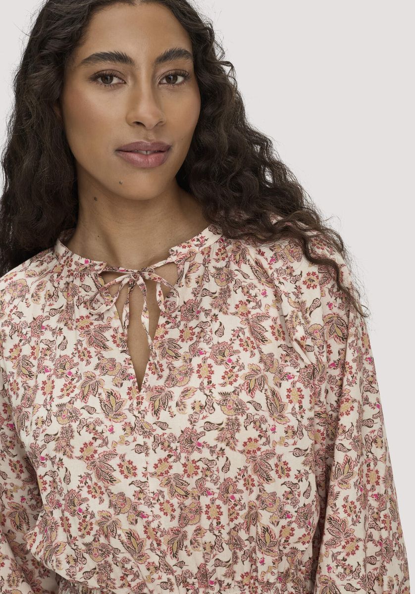 Maxikleid mit Blumenmuster und Rüschen