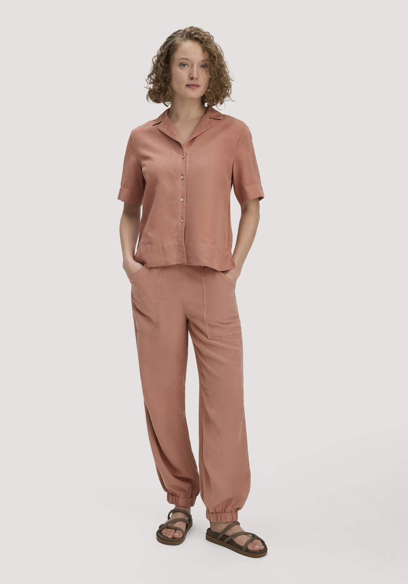 Lässiges Kurzarmhemd aus Leinenmischung