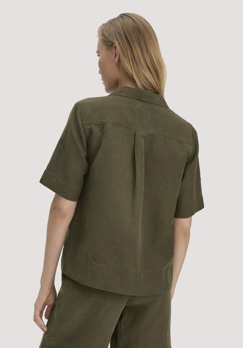 Lässige Camp-Bluse aus Leinenmischung