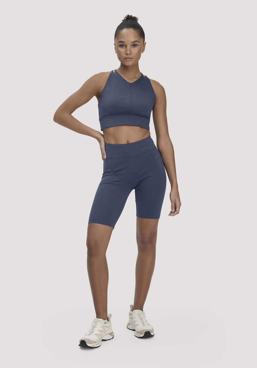 hessnatur Loungewear Bustier ACTIVE COMFORT aus Bio-Baumwolle - blau - Größe 34