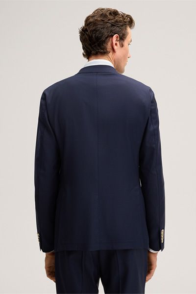 Windsor Giornos Marineblaues Woll-Sakko, Einreiher, Zwei-Knopf, fallendes Revers