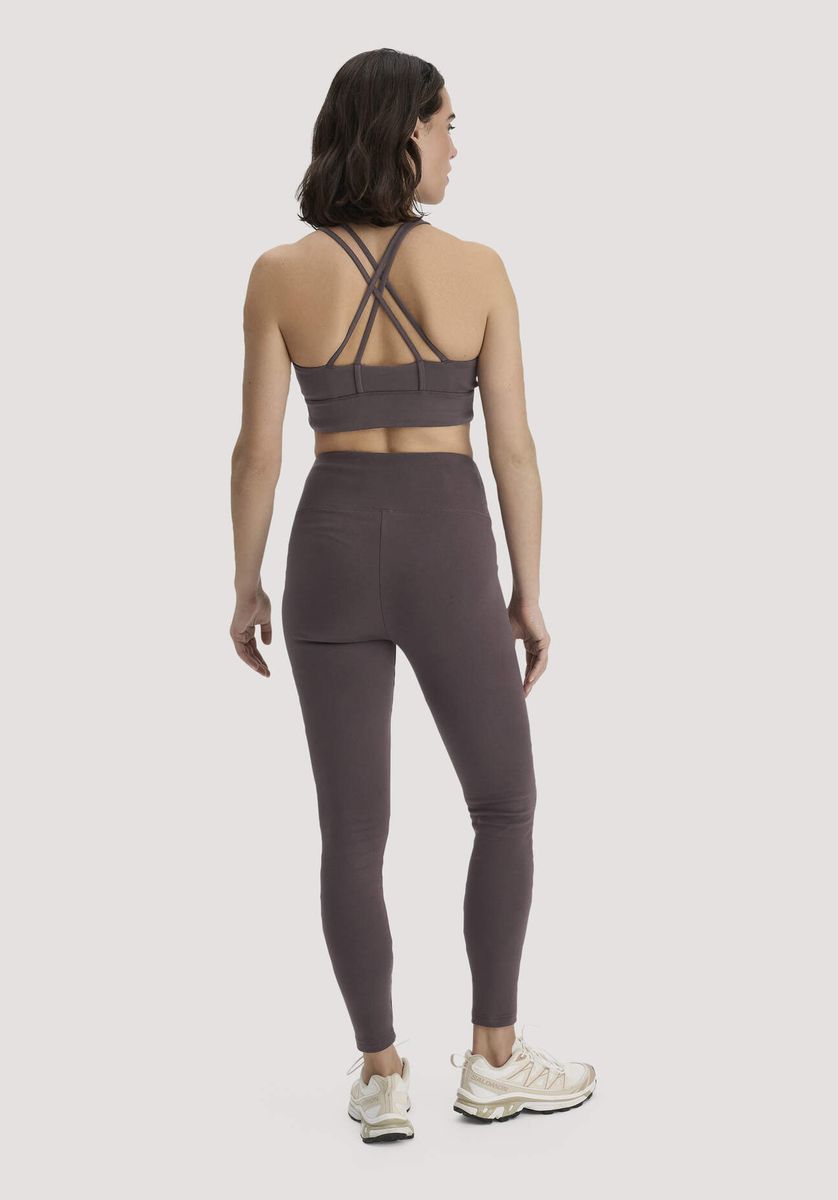 hessnatur Loungewear Leggings High Waist ACTIVE COMFORT aus Bio-Baumwolle - braun - Größe L/k
