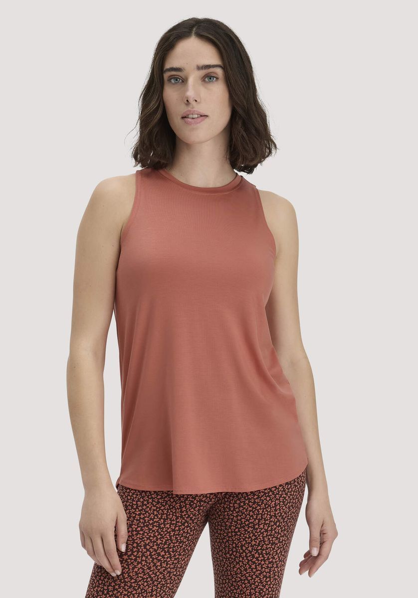 hessnatur Loungewear Top Regular ACTIVE COMFORT aus TENCEL™ Lyocell - orange - Größe 34