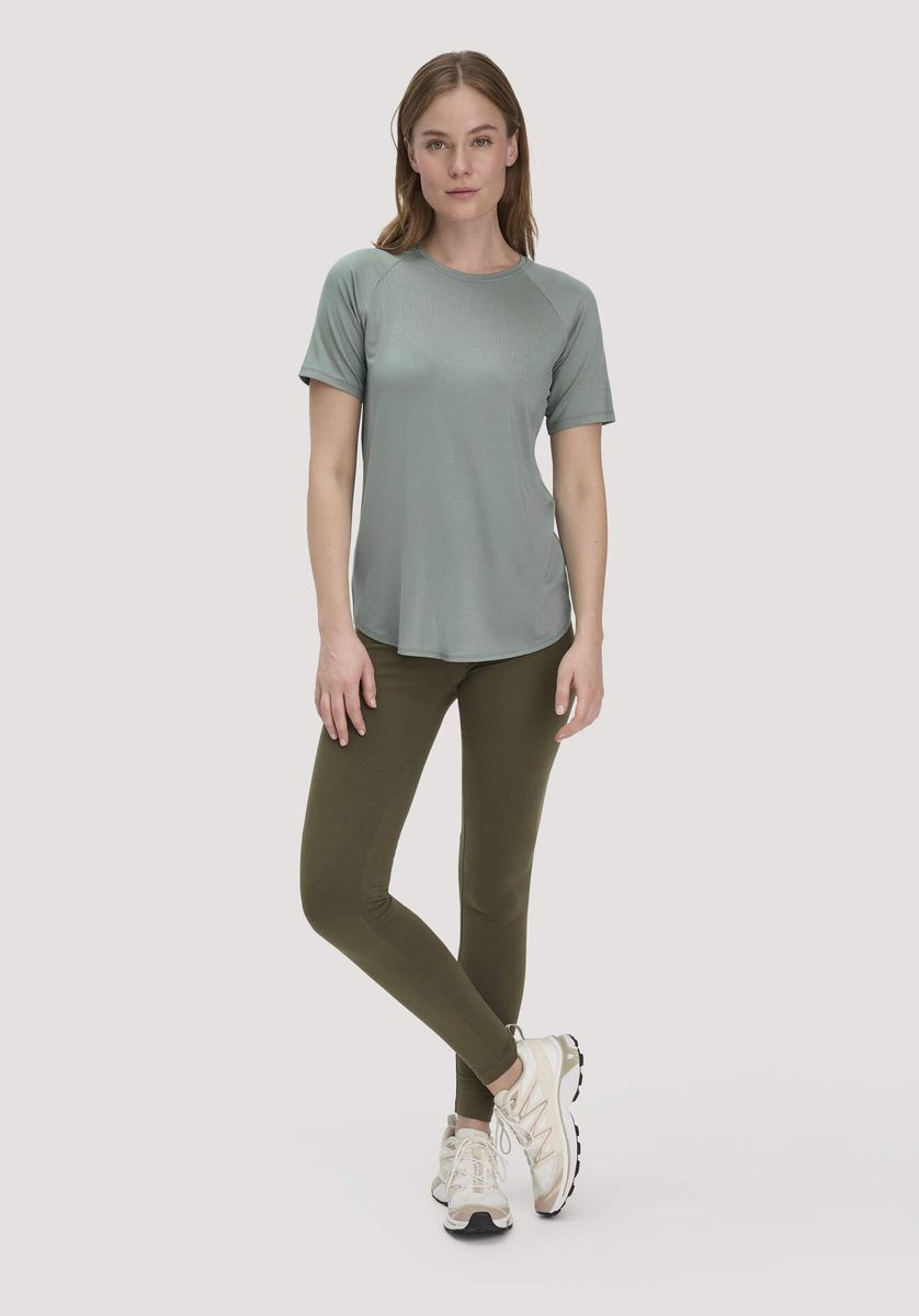 hessnatur Loungewear T-Shirt Regular ACTIVE COMFORT aus TENCEL™ Lyocell - grün - Größe 34