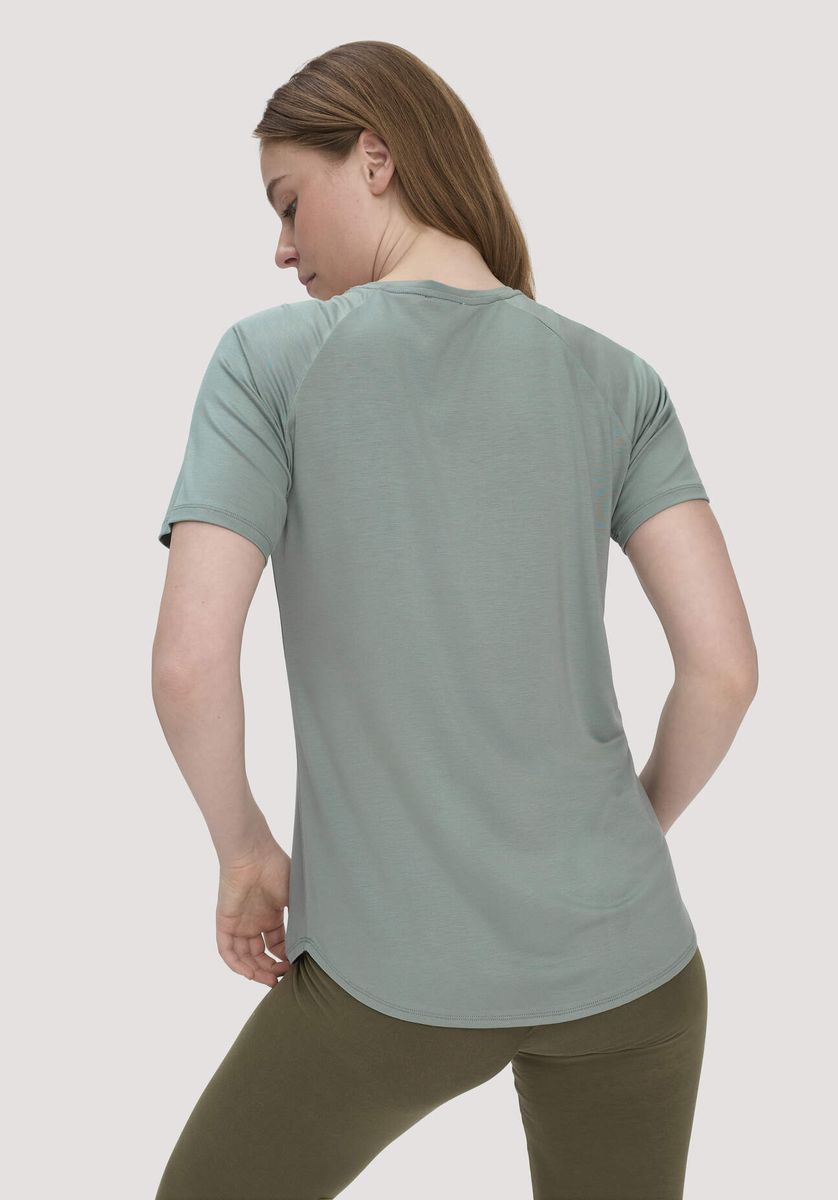 hessnatur Loungewear T-Shirt Regular ACTIVE COMFORT aus TENCEL™ Lyocell - grün - Größe 34