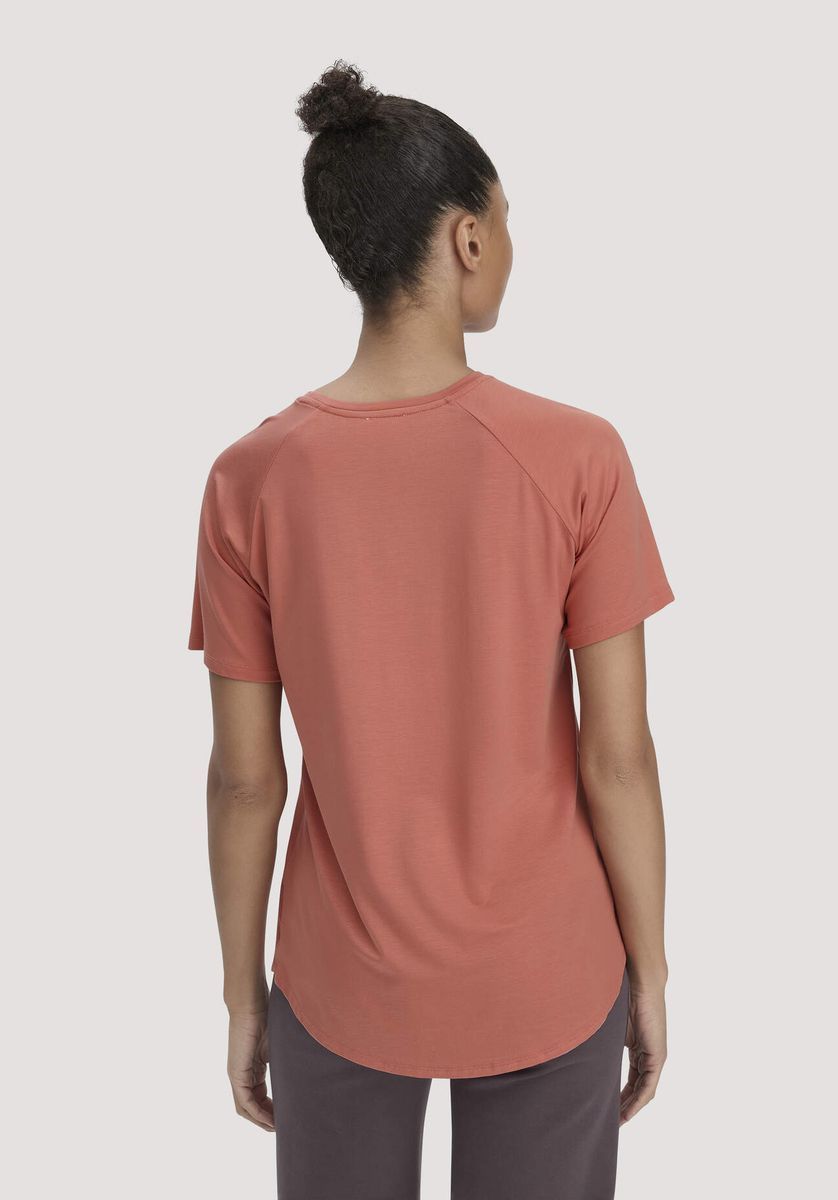 hessnatur Loungewear T-Shirt Regular ACTIVE COMFORT aus TENCEL™ Lyocell - orange - Größe 34