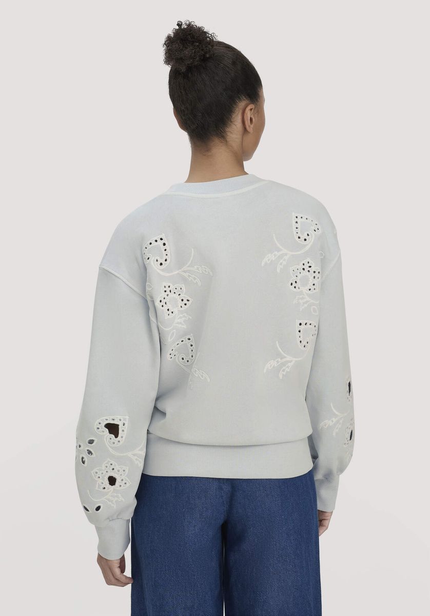 hessnatur Damen Sweatshirt Relaxed BETTER RECYCLING aus Bio-Baumwolle - blau - Größe L