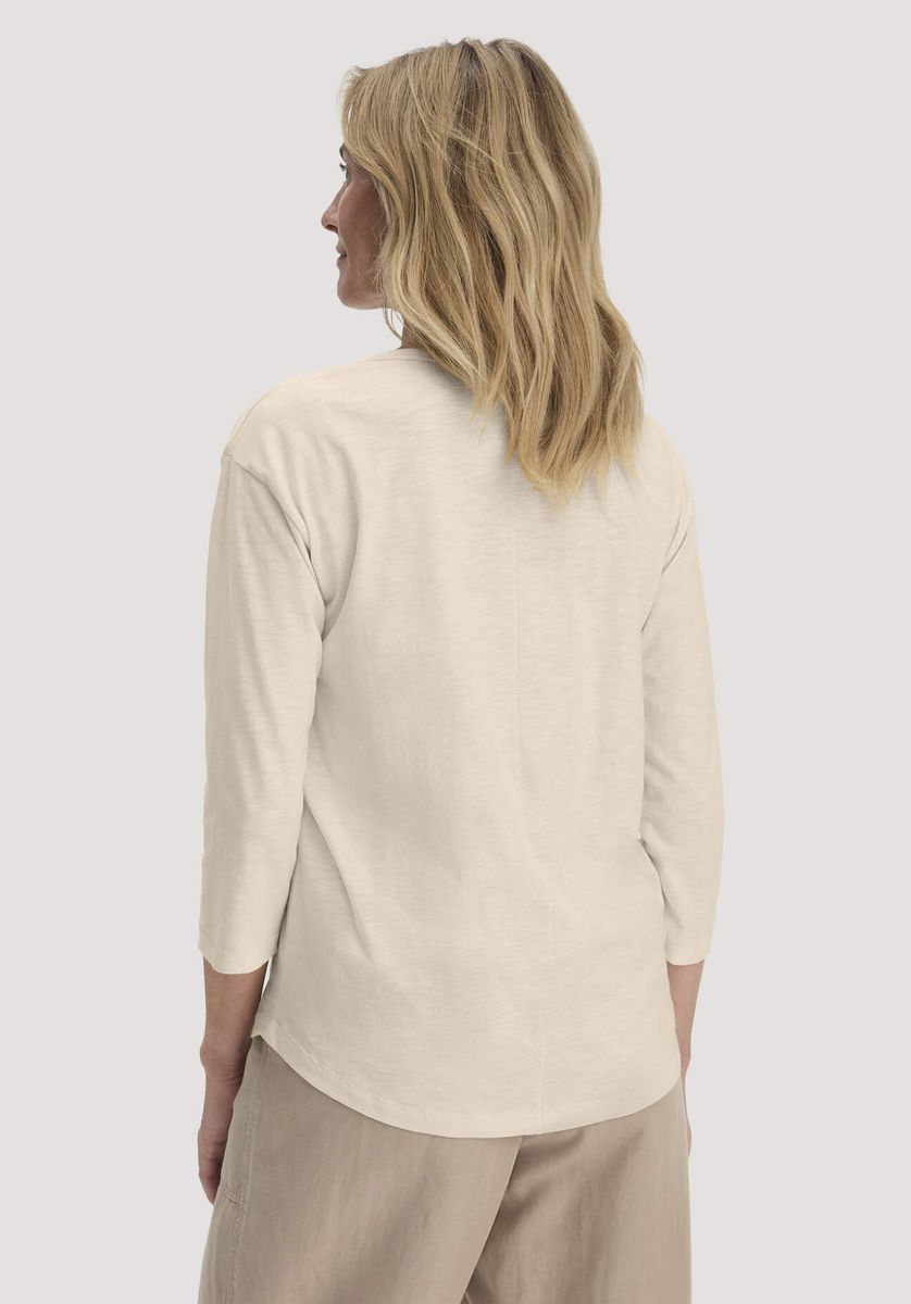 hessnatur Damen Light Slub Longsleeve Relaxed aus Bio-Baumwolle - natur - Größe 34