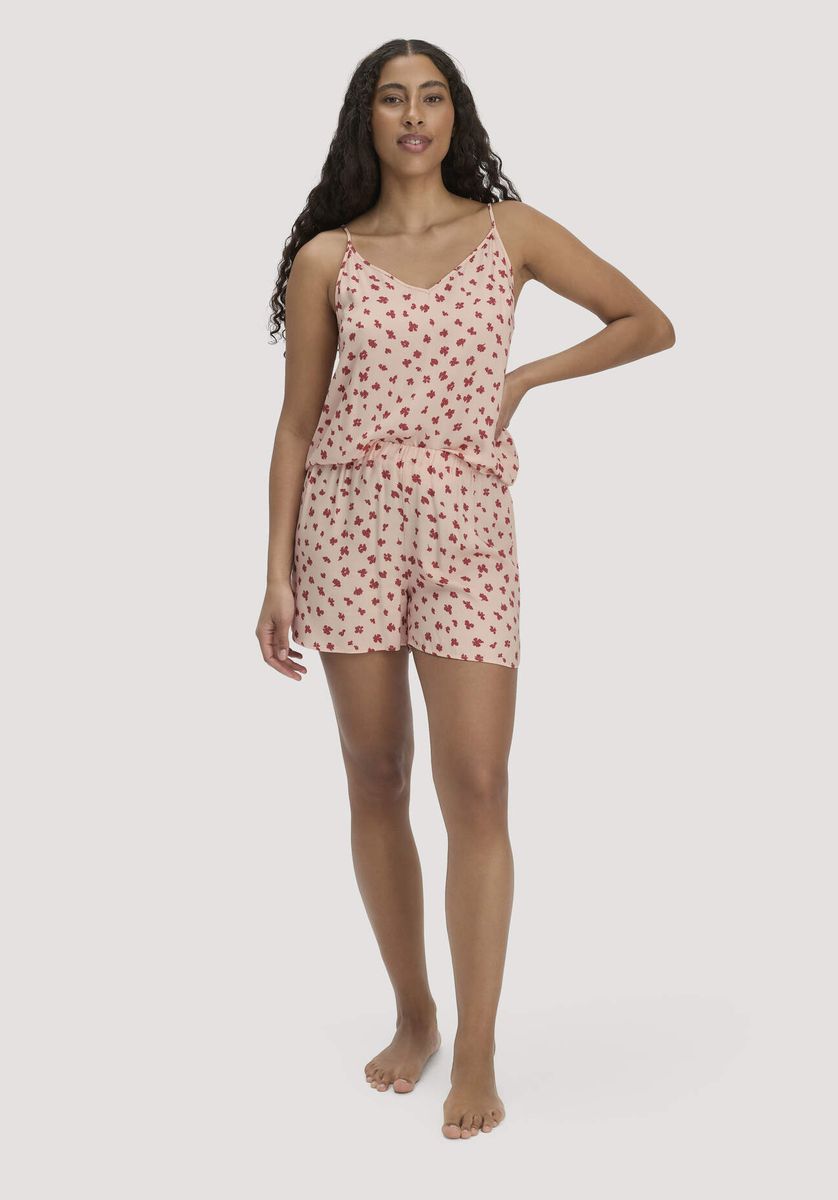 hessnatur Damen Schlafshorts PURE LUX aus LENZING™ ECOVERO™ - orange - Größe 34