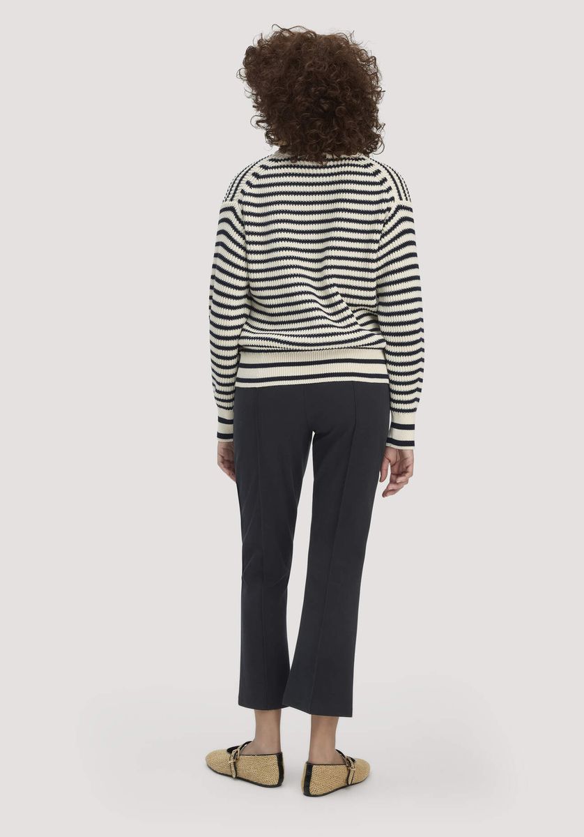 hessnatur Damen Jersey Hose Culotte Slim Leg aus Bio-Baumwolle - schwarz - Größe 34