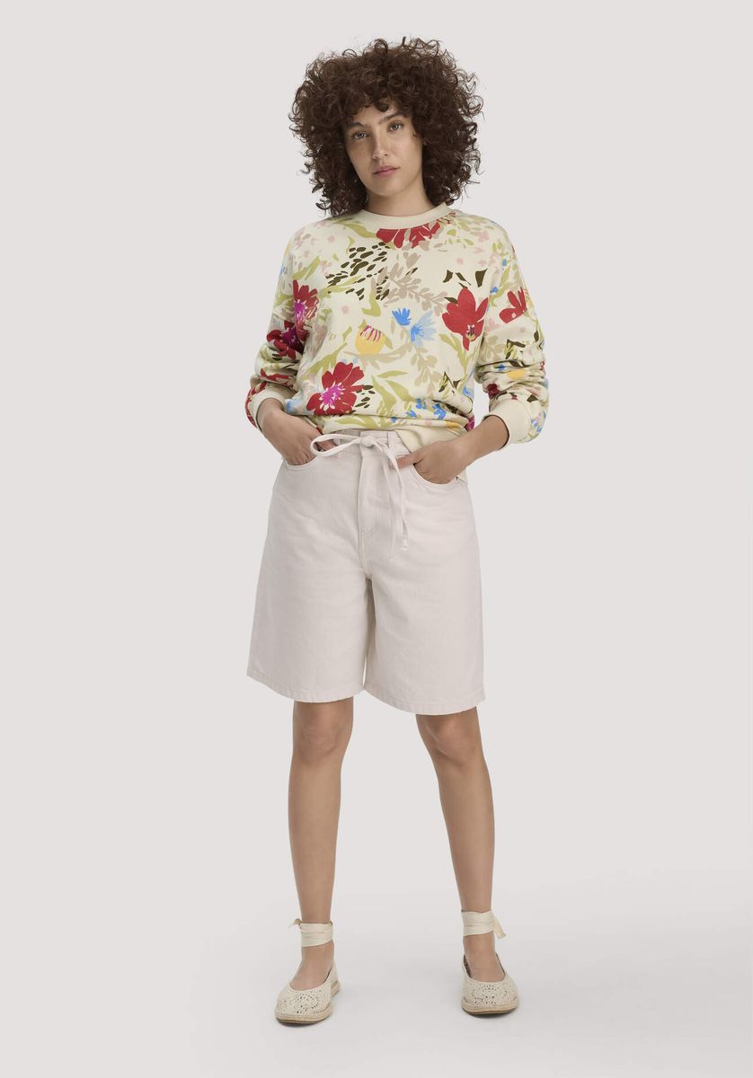 hessnatur Damen Jeans Bermuda UNDYED aus Bio-Baumwolle und TENCEL™ Lyocell - natur - Größe 26