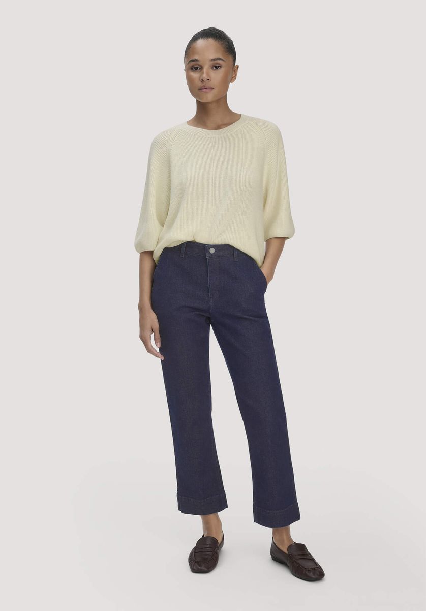 High-Waist Culotte mit geradem Bein