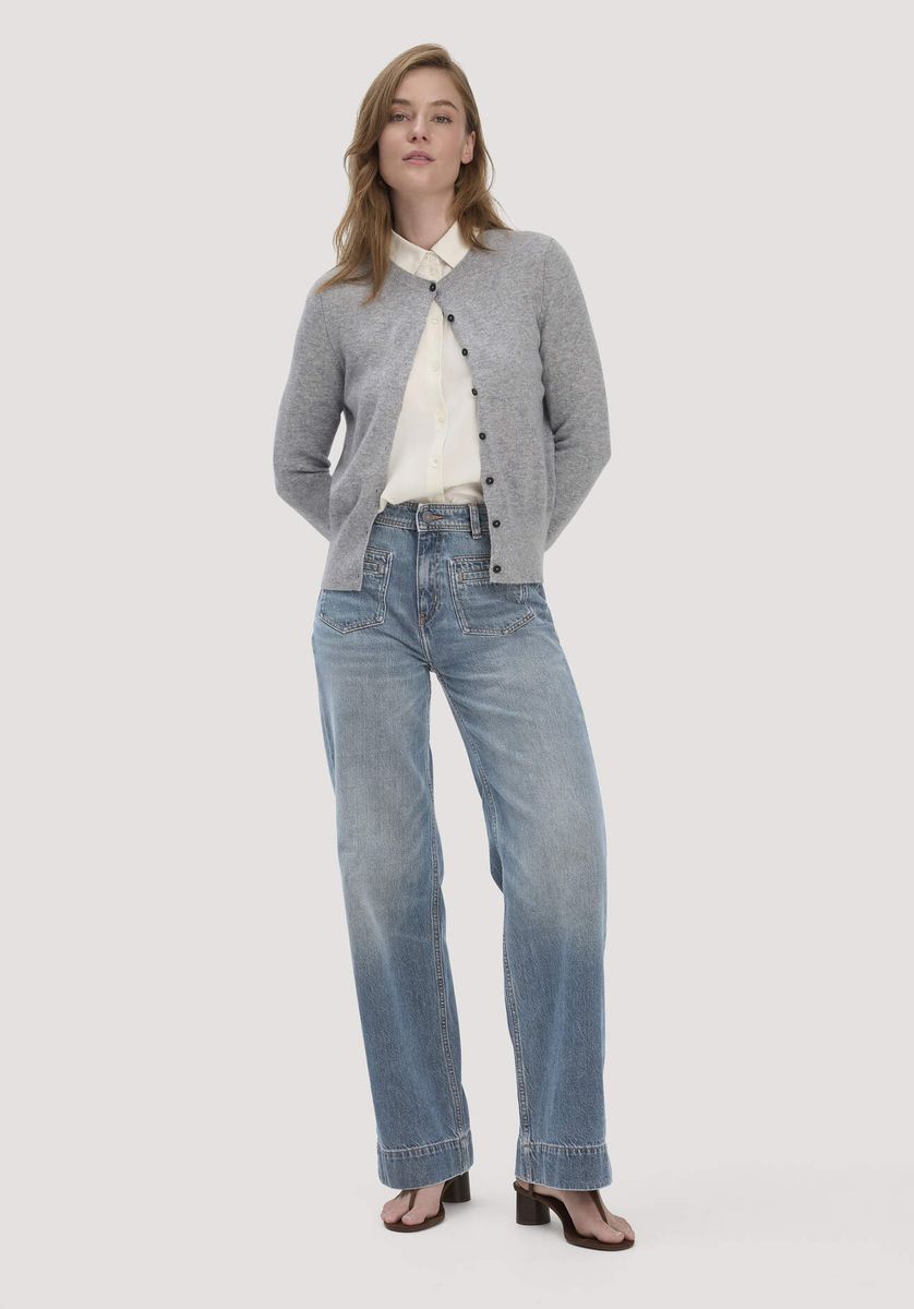 hessnatur Damen Jeans GIERA Straight Relaxed aus Bio-Denim - blau - Größe 26/32