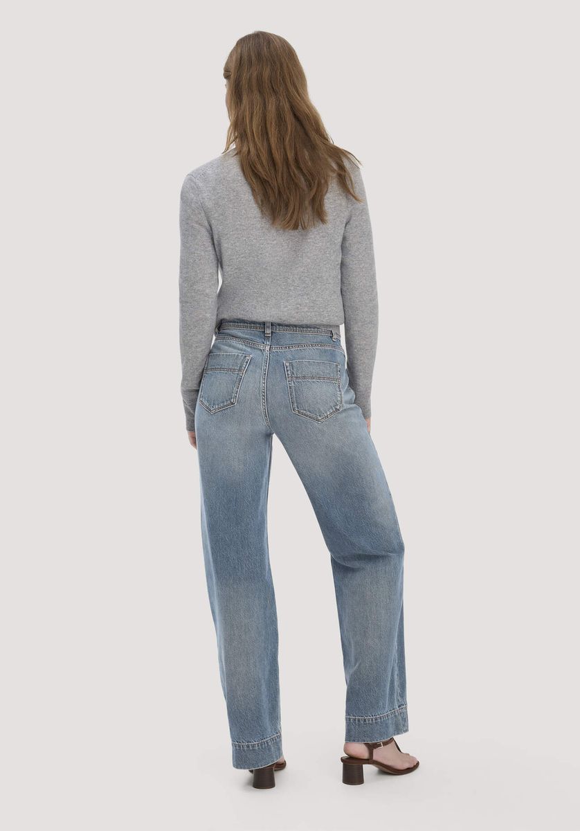 hessnatur Damen Jeans GIERA Straight Relaxed aus Bio-Denim - blau - Größe 26/32
