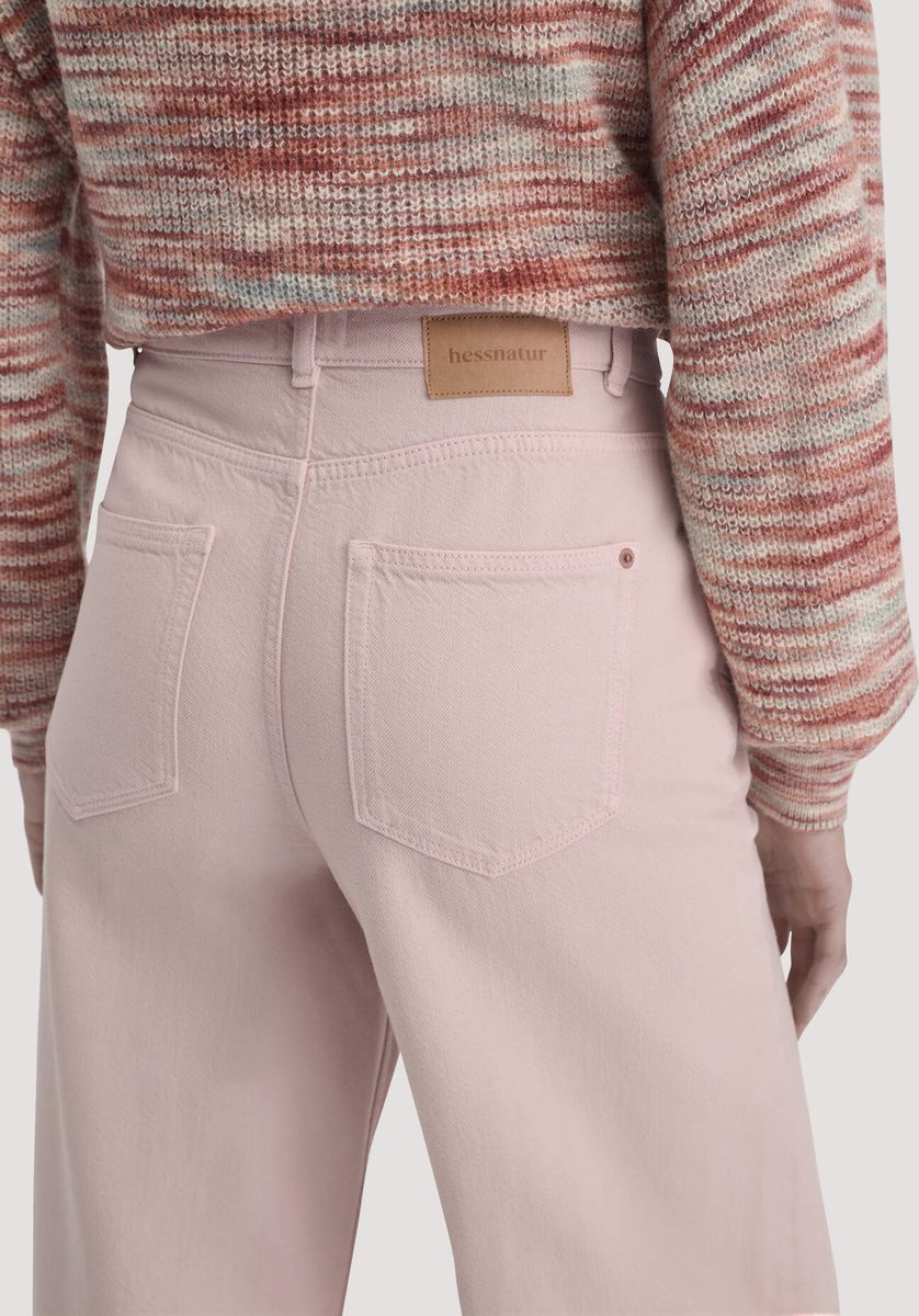 hessnatur Damen Jeans VONNA Super Wide Leg aus Bio-Baumwolle mit TENCEL™ Lyocell - rosa - Größe 26/32