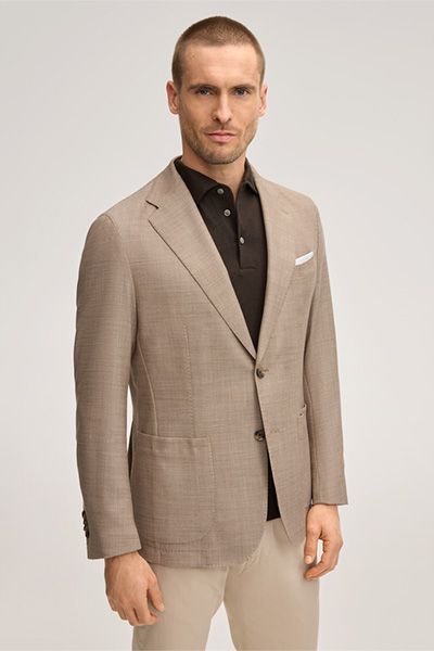 Windsor Giorno Beige Sakko aus Woll-Leinen-Mischung mit aufgesetzten Taschen